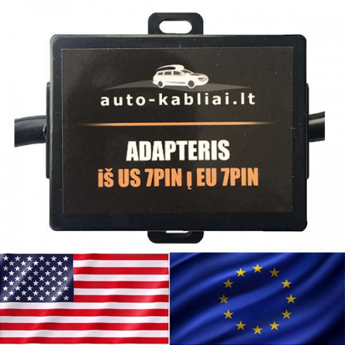 Adapteris iš US 7PIN į EU 7PIN