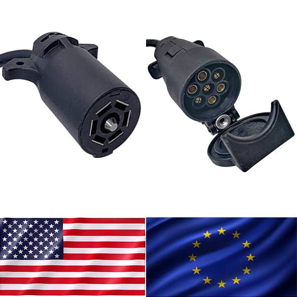 Adapteris iš US 7PIN į EU 7PIN